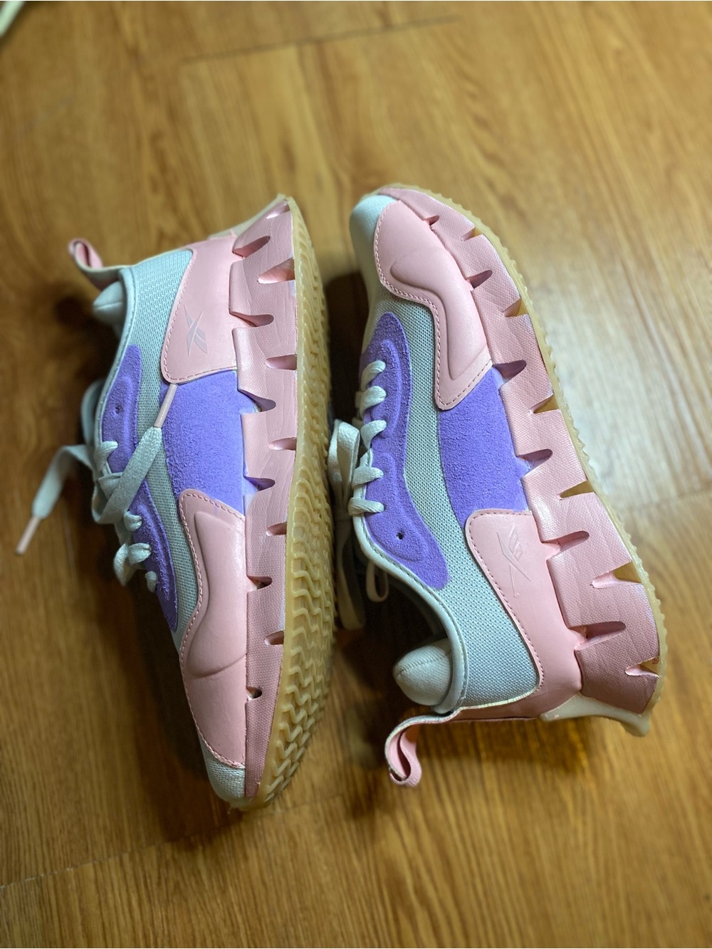 Reebok Kids Pink and Purple Lightweight Sneakers